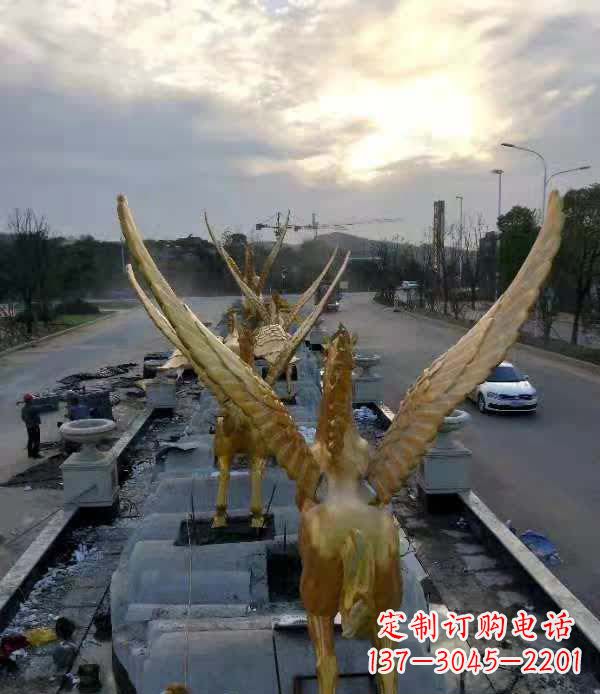 南阳不锈钢城市飞龙雕塑