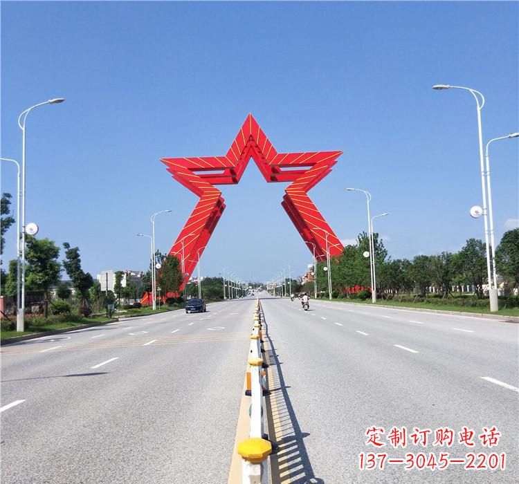 南阳不锈钢城市拱门雕塑一座精美的艺术作品