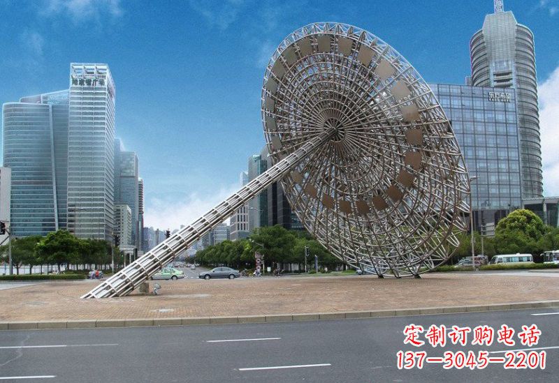 南阳不锈钢城市日晷景观雕塑