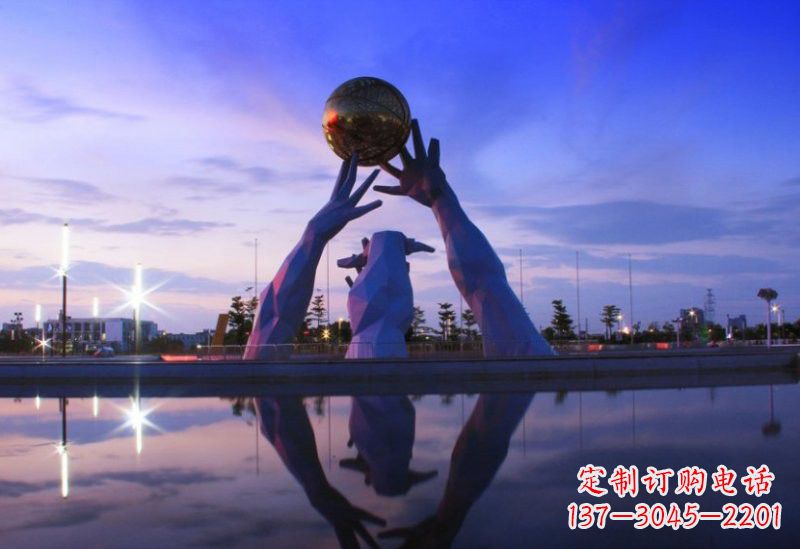 南阳不锈钢城市的地球雕塑