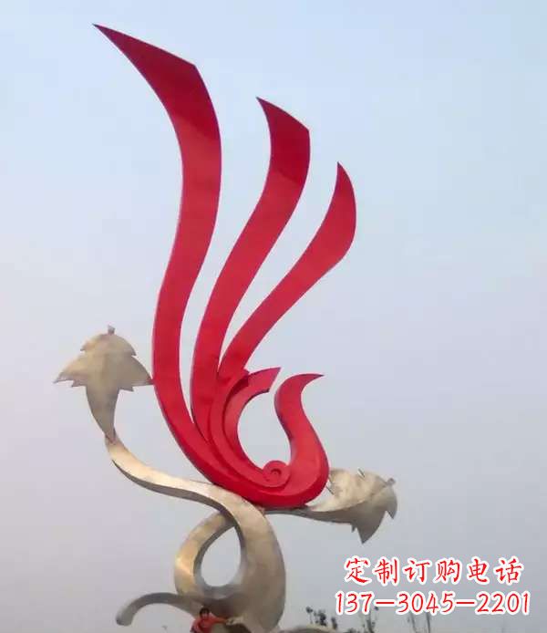 南阳不锈钢城市的凤凰雕塑