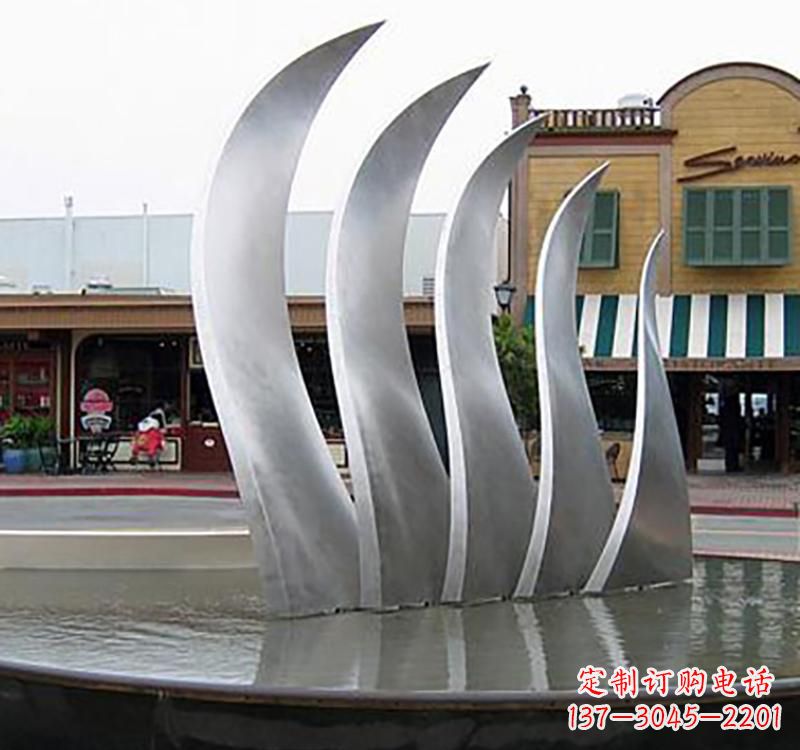 南阳不锈钢城市艺术翅膀雕塑羽翼展翔