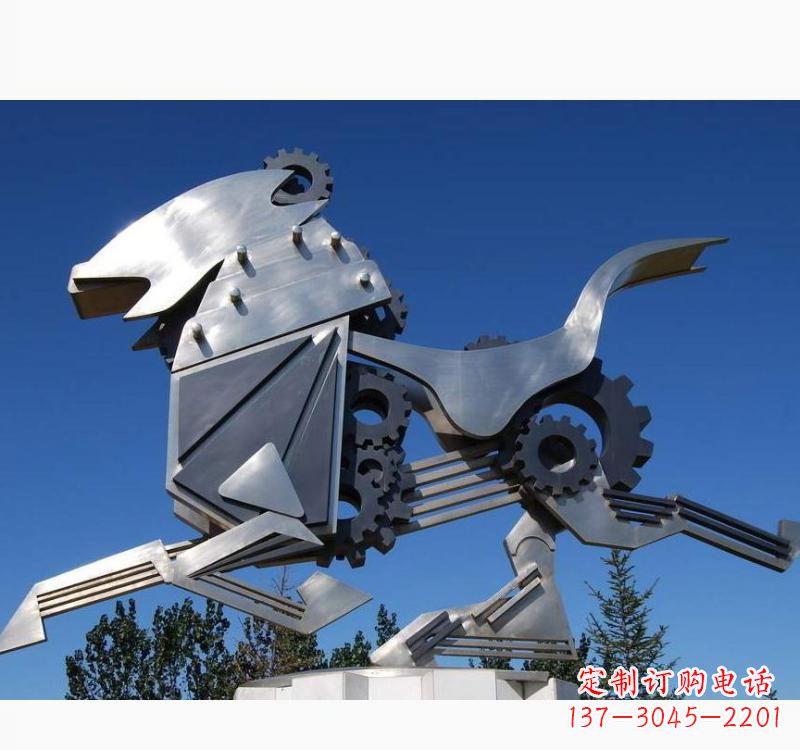 南阳不锈钢齿轮飞马雕塑精致细腻的艺术品
