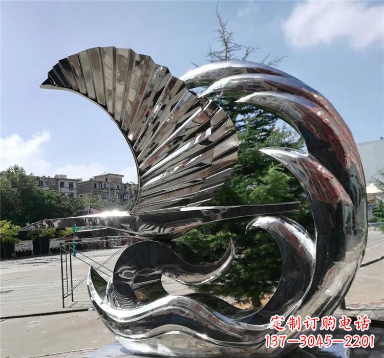 南阳不锈钢翅膀艺术雕塑