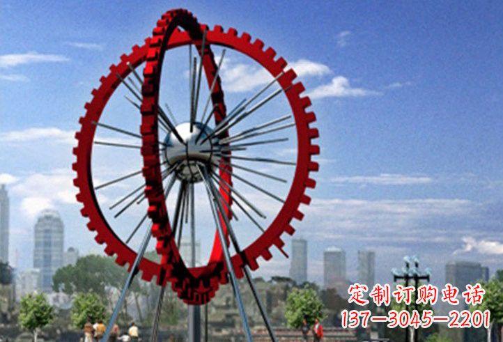 南阳不锈钢抽象城市摩天轮雕塑
