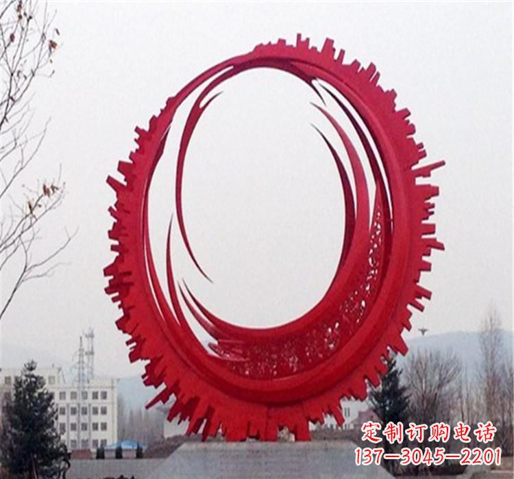 南阳不锈钢抽象齿轮雕塑