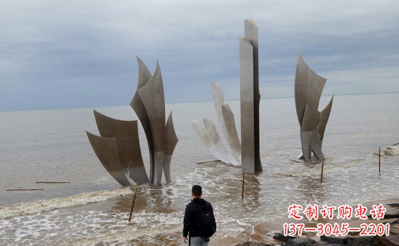 南阳不锈钢船帆海边景观雕塑