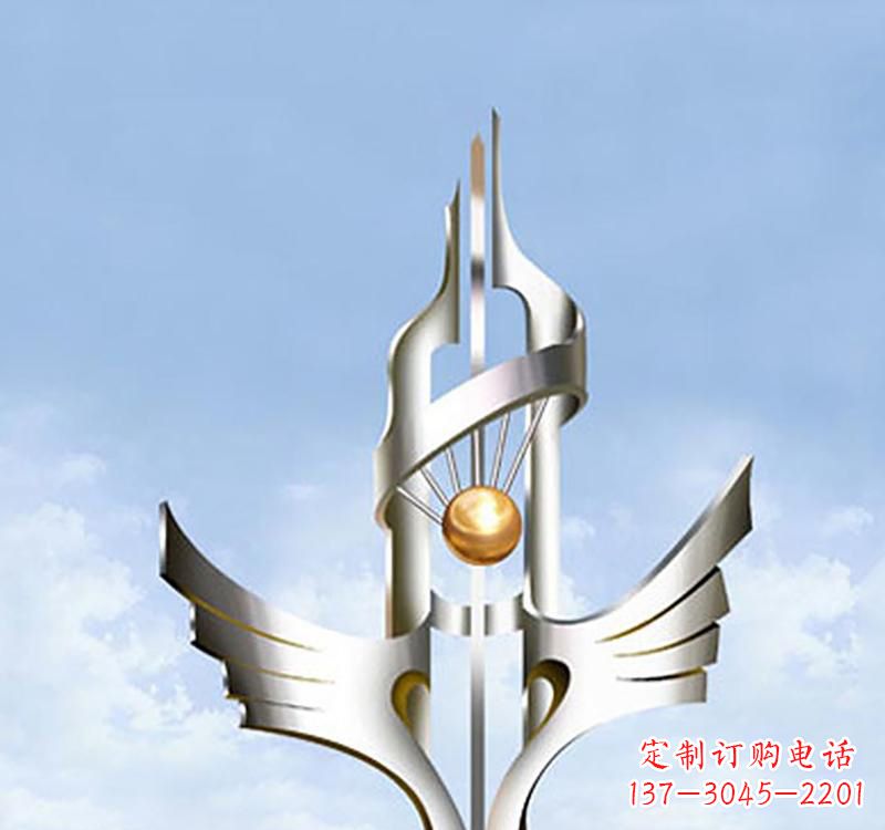 南阳以不锈钢为材料的翅膀雕塑