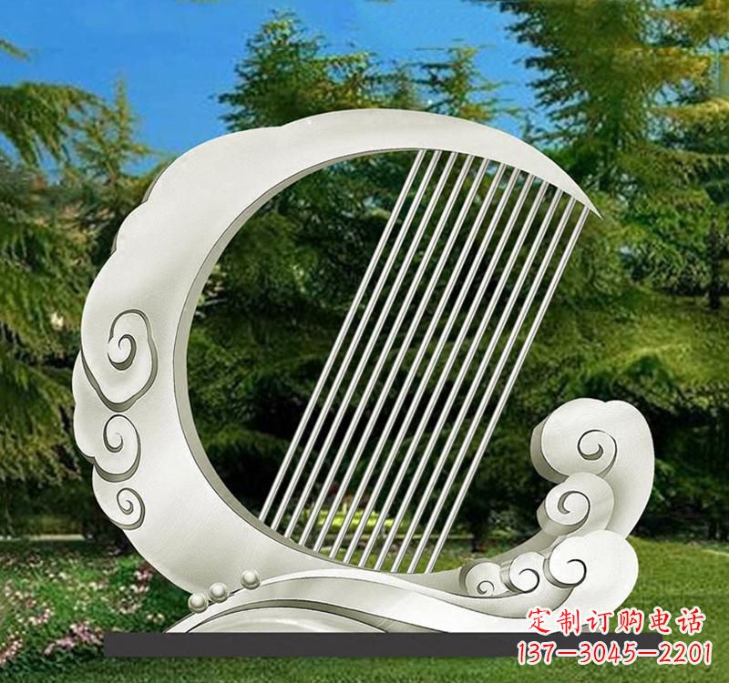 南阳精美的不锈钢月亮雕塑