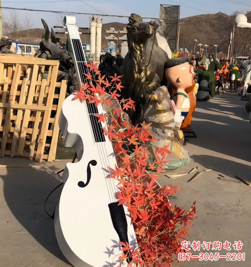 南阳不锈钢抽象大提琴雕塑12