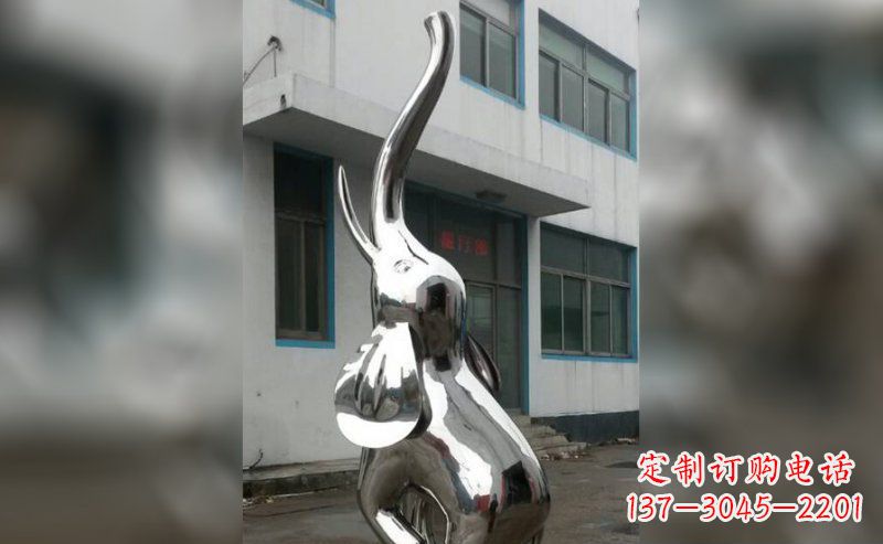 南阳不锈钢抽象大象雕塑