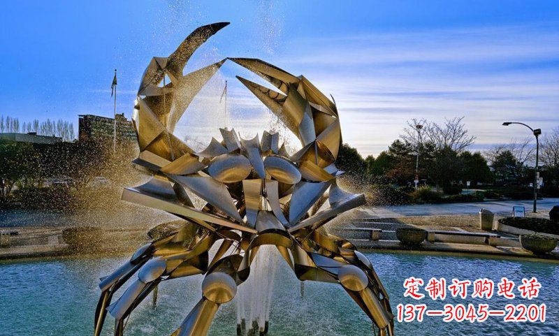 南阳不锈钢抽象大型螃蟹雕塑