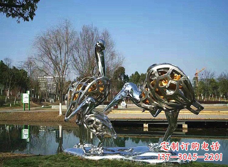 南阳精美非凡的不锈钢丹顶鹤雕塑