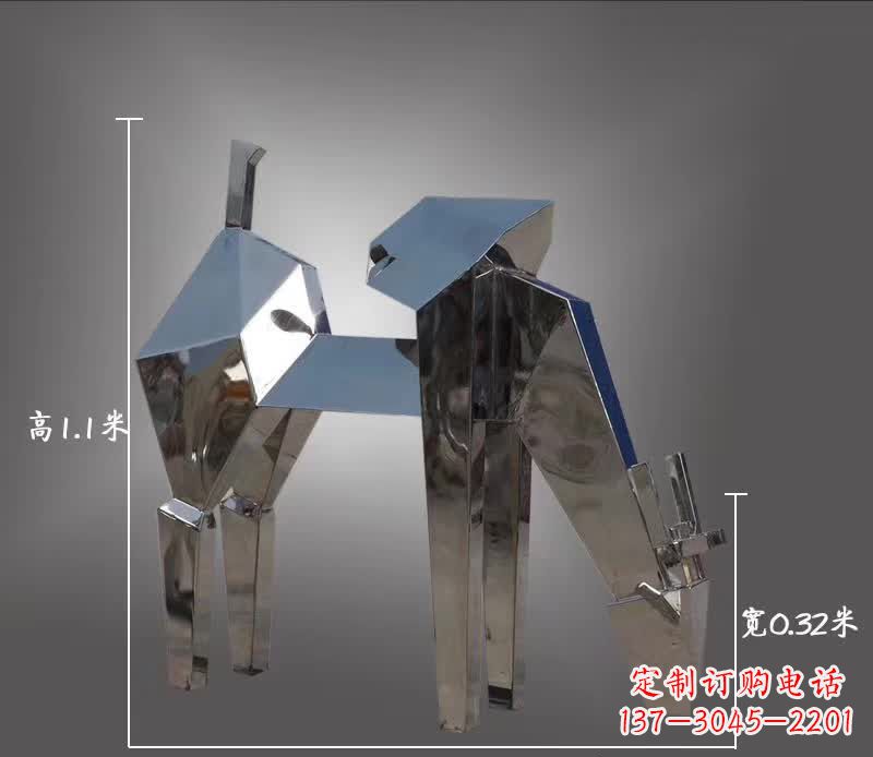 南阳不锈钢动物雕塑——鹿