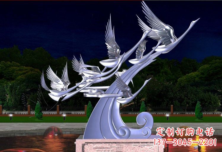 南阳不锈钢雕塑——以天鹅为灵感