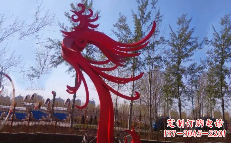 南阳不锈钢凤凰雕塑——象征着美丽与力量