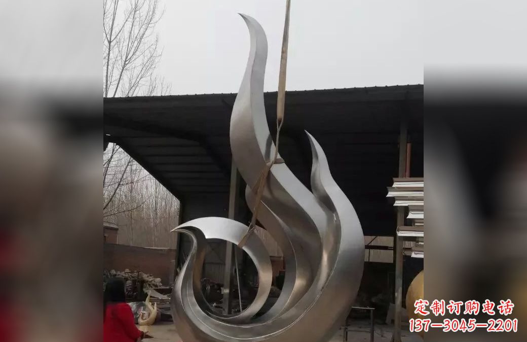 南阳不锈钢抽象凤凰雕塑 (7)