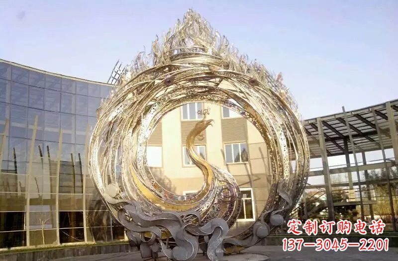 南阳不锈钢凤凰涅槃雕塑
