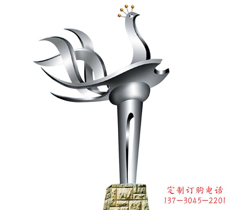 南阳不锈钢凤凰雕塑——精致的艺术之作