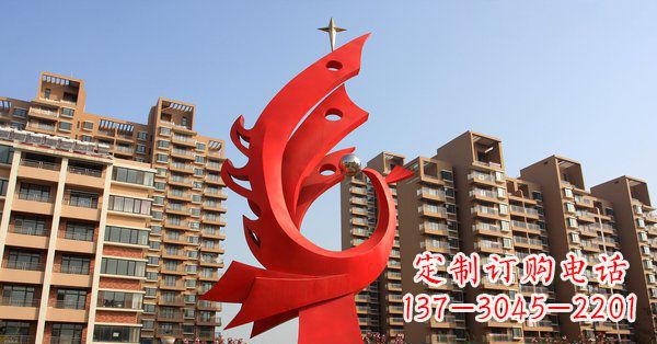 南阳凤凰灿烂的不锈钢雕塑