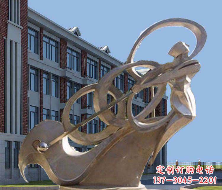 南阳不锈钢抽象高尔夫球人物雕塑