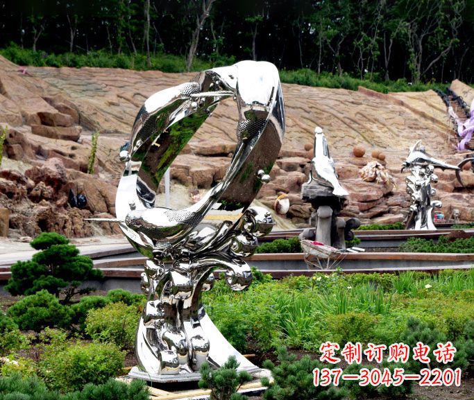 南阳不锈钢海豚雕塑——精致的艺术品