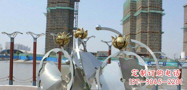 南阳不锈钢荷叶雕塑——缔造经典之美