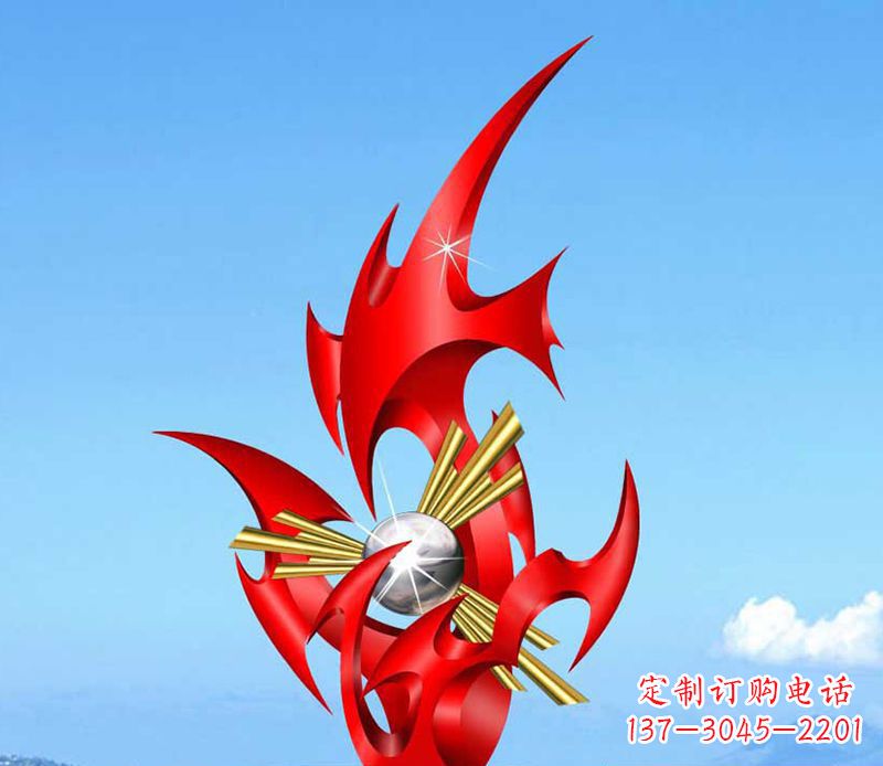 南阳不锈钢火苗雕塑