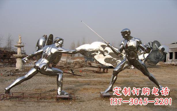 南阳不锈钢雕刻的运动员雕塑