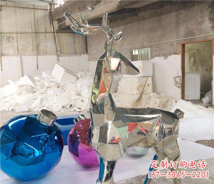 南阳不锈钢梅花鹿雕塑