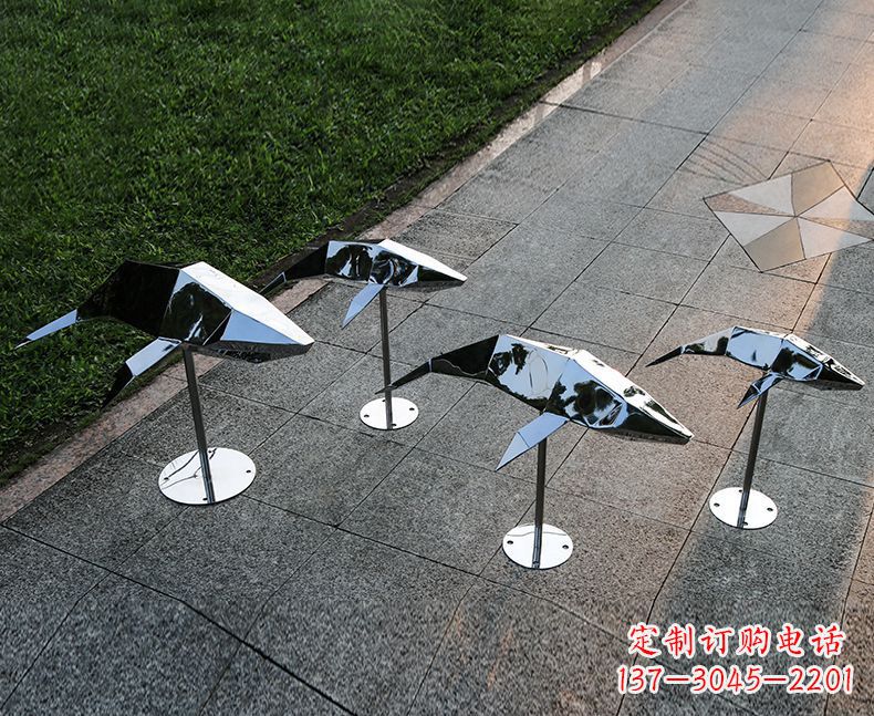 南阳不锈钢海豚雕塑精致的海洋之美