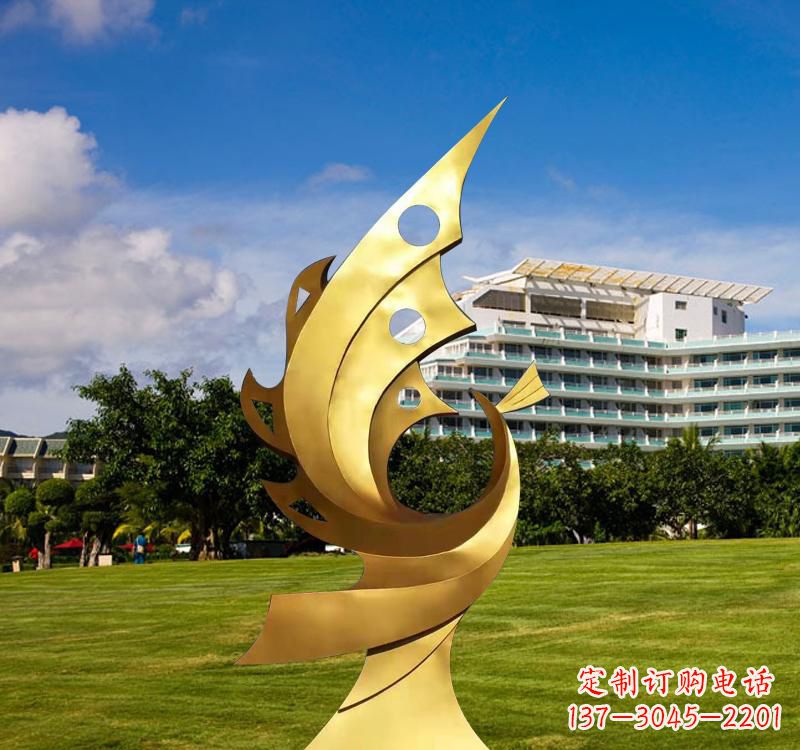 南阳不锈钢凤凰雕塑精致而古典