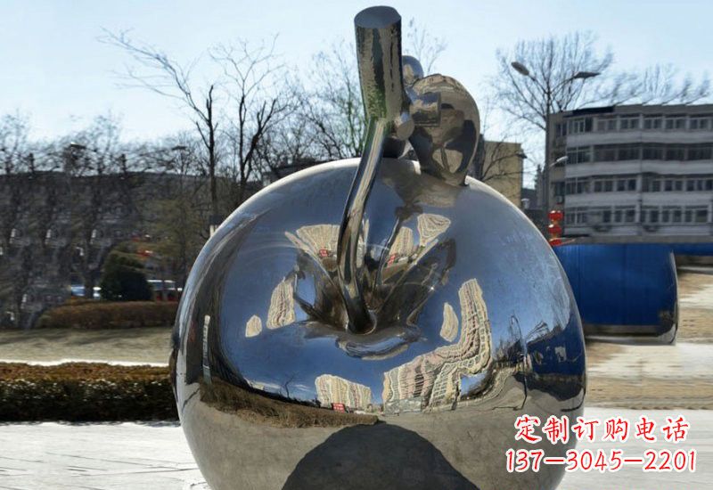 南阳精致的不锈钢苹果雕塑