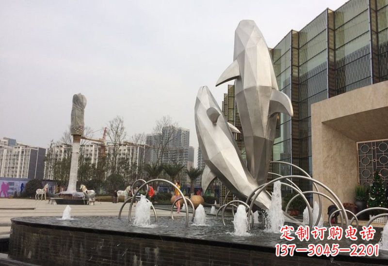 南阳海豚雕塑——从不锈钢抽象块面到精美的艺术品