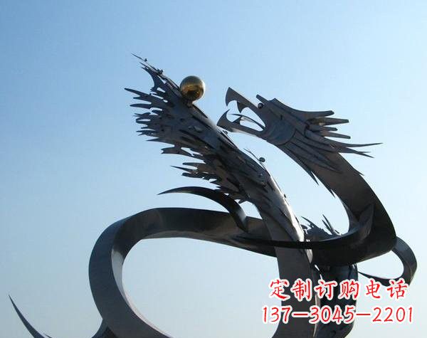 南阳不锈钢龙雕塑精美雕刻,灵动灵气