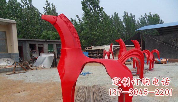 南阳不锈钢马雕塑精致而经久