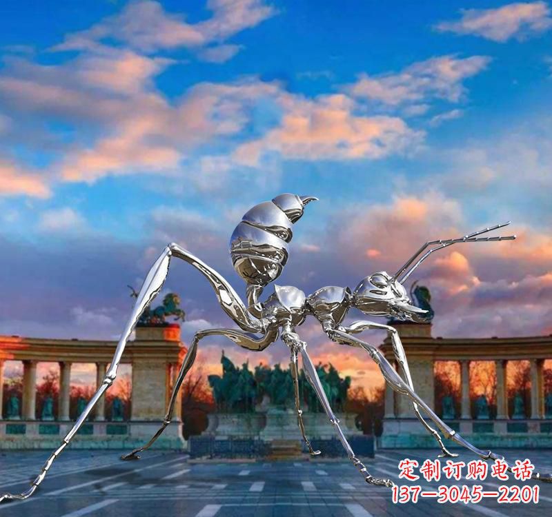 南阳不锈钢蚂蚁雕塑精美外观、稳定耐用