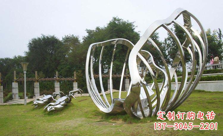 南阳不锈钢贝壳雕塑的美