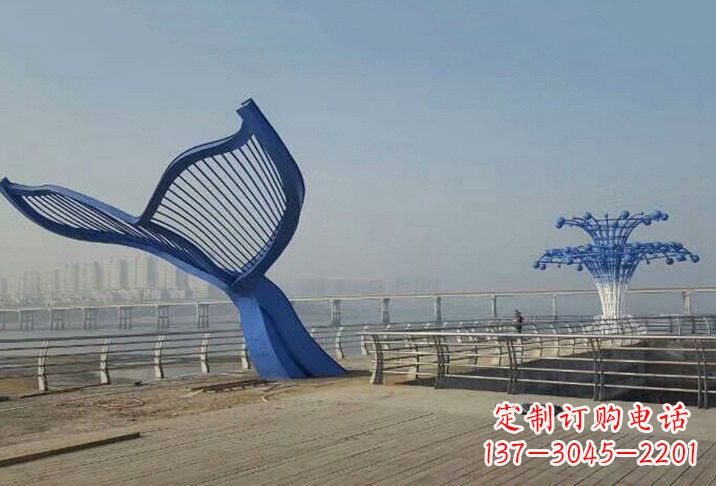 南阳不锈钢鲸鱼雕塑