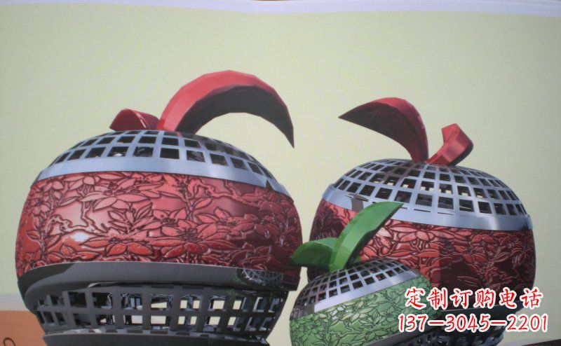 南阳不锈钢苹果雕塑