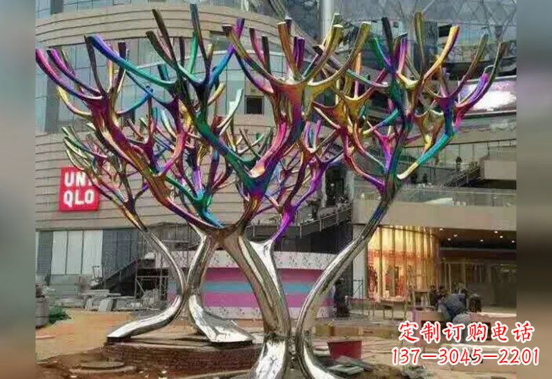 南阳不锈钢树枝雕塑自然的美丽