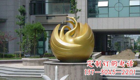 南阳不锈钢天鹅雕塑