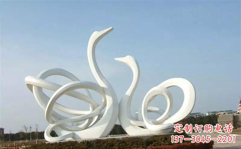 南阳不锈钢制作的天鹅雕塑