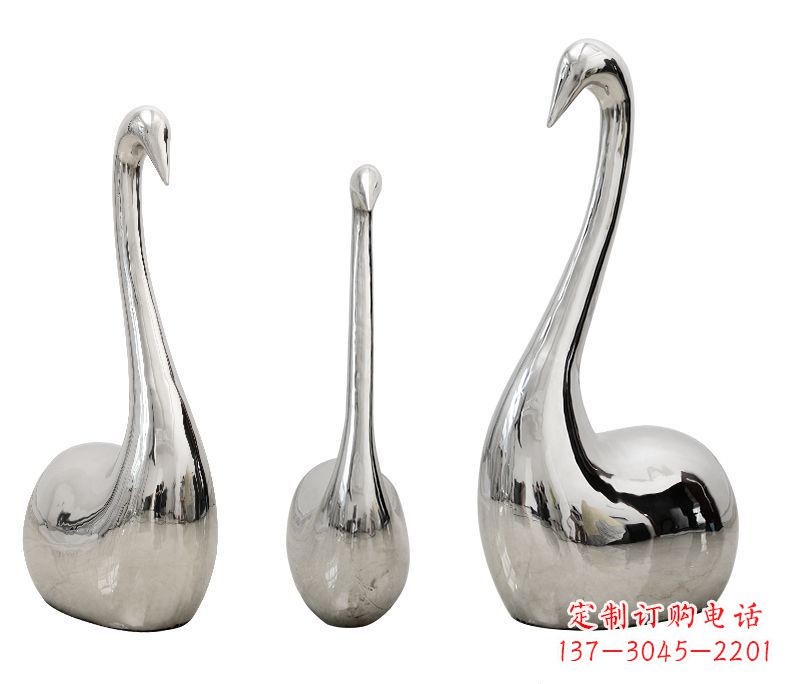 南阳精美不锈钢天鹅雕塑