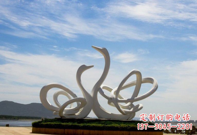 南阳不锈钢制天鹅雕塑