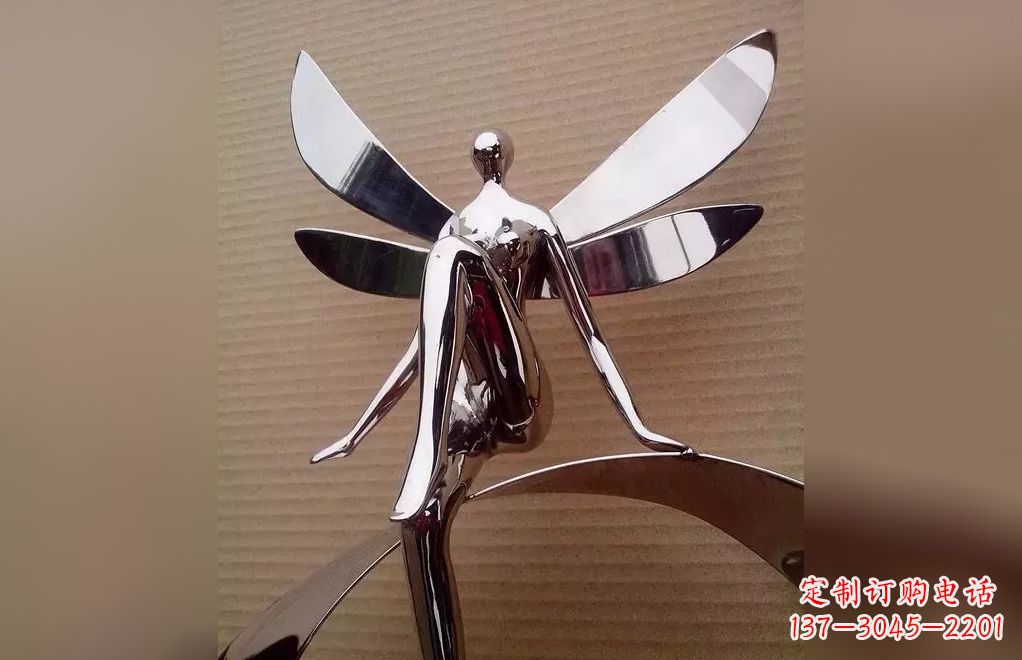 南阳不锈钢天使雕塑