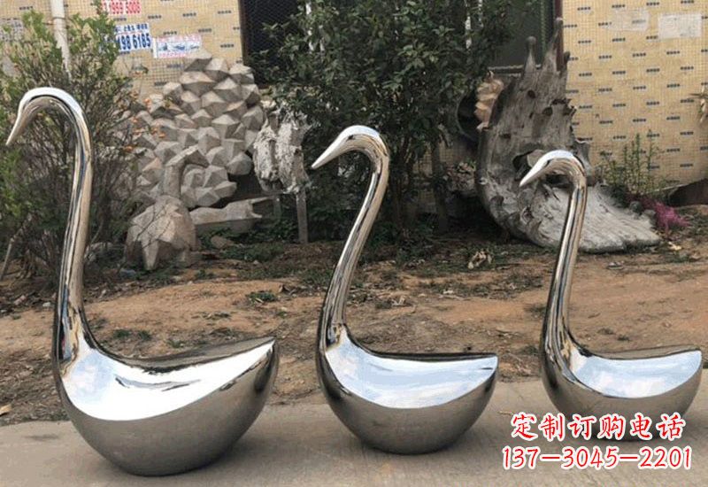 南阳不锈钢制作的天鹅雕塑