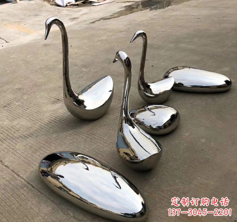 南阳不锈钢仙鹤雕塑精致而古典