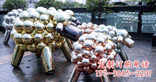 南阳不锈钢抽象小羊肖恩雕塑