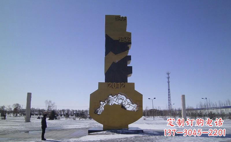 南阳不锈钢抽象钥匙雕塑——精美装饰品
